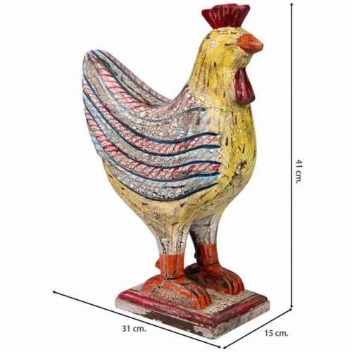 Ukrasna figura Alexandra House Living Drvo Manga Pijetao 15 x 41 x 31 cm Cijena
