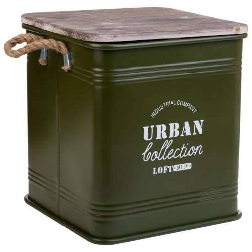 Tabure Alexandra House Living Zelena Metal Uže Jelovina 36 x 36 x 39 cm Cijena