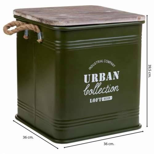 Tabure Alexandra House Living Zelena Metal Uže Jelovina 36 x 36 x 39 cm Cijena
