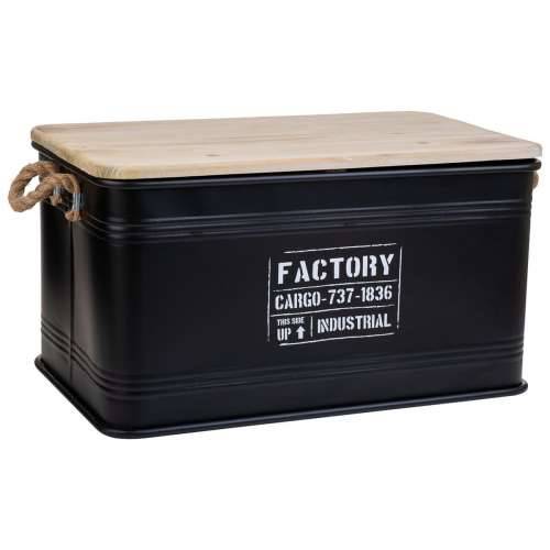 Škrinja Alexandra House Living Factory Crna konoplja Metal Jelovina 38 x 60 x 33 cm Cijena