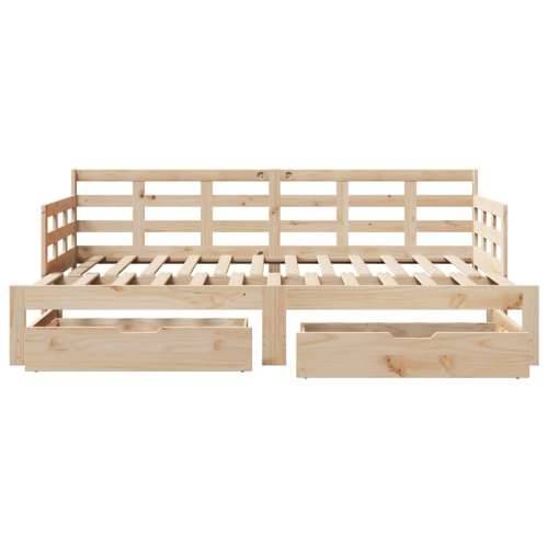 Dnevni krevet na razvlačenje s ladicama bez madraca 90x200 cm - Prirodna 90 x 200 cm Cijena