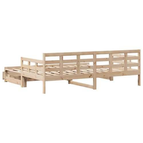 Dnevni krevet na razvlačenje s ladicama bez madraca 90x200 cm - Prirodna 90 x 200 cm Cijena
