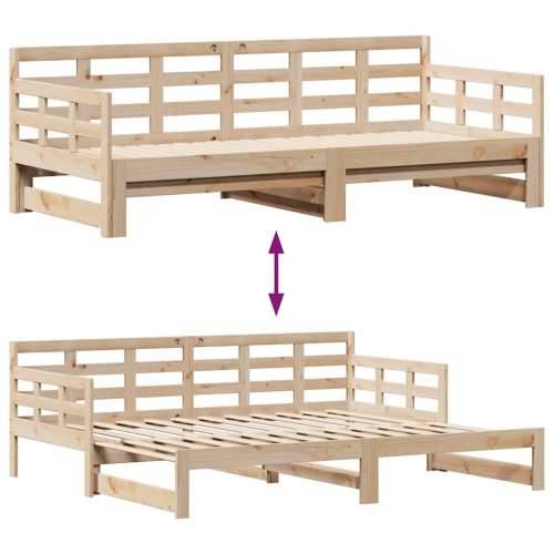Dnevni krevet na razvlačenje s ladicama bez madraca 90x200 cm - Prirodna 90 x 200 cm Cijena
