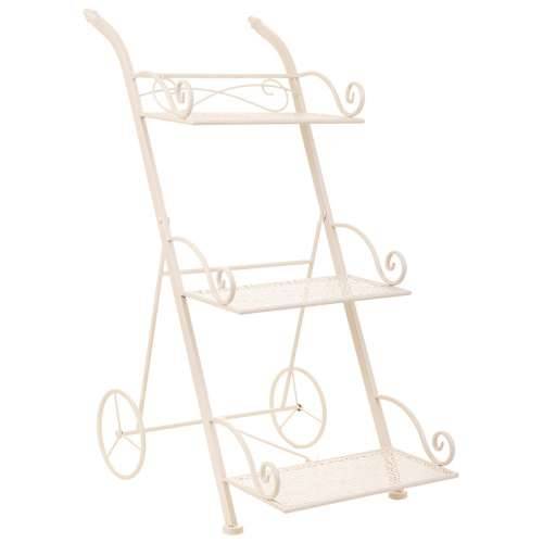 Stalak za Teglu za Cvijeće Alexandra House Living Bijela Metal Željezo 25 x 32 x 55 cm Cijena