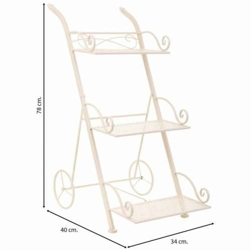Stalak za Teglu za Cvijeće Alexandra House Living Bijela Metal Željezo 25 x 32 x 55 cm Cijena