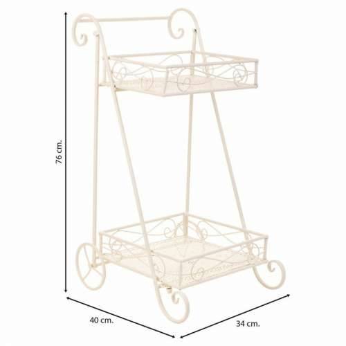 Stalak za Teglu za Cvijeće Alexandra House Living Bijela Metal Željezo 23 x 65 x 28 cm Cijena