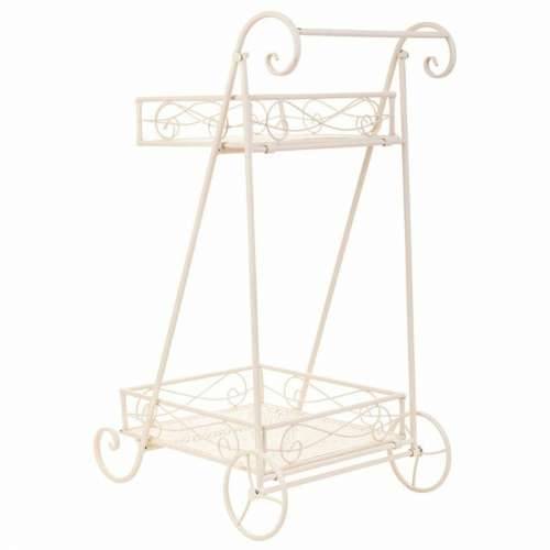 Stalak za Teglu za Cvijeće Alexandra House Living Bijela Metal Željezo 23 x 65 x 28 cm Cijena
