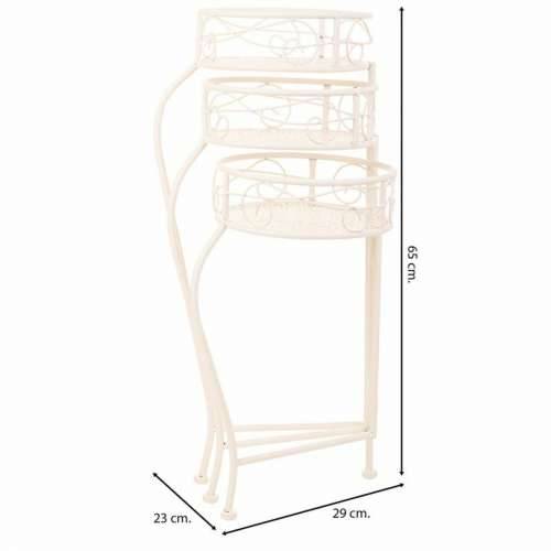 Stalak za Teglu za Cvijeće Alexandra House Living Bijela Metal Željezo 34 x 76 x 40 cm Cijena