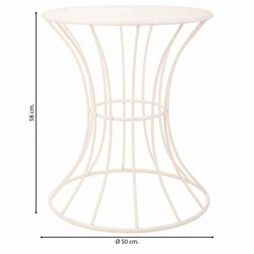 Pomoćni stolić Alexandra House Living Bijela Željezo 20 x 50 x 21 cm Cijena