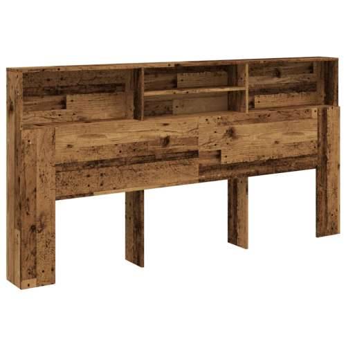 Uzglavlje s ormarićem boja starog drva 200x19x103,5 cm drveni - Staro drvo 200 x 19 x 103.5 cm 1 Cijena