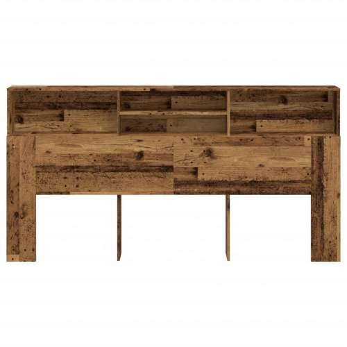 Uzglavlje s ormarićem boja starog drva 200x19x103,5 cm drveni - Staro drvo 200 x 19 x 103.5 cm 1 Cijena