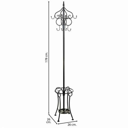 Mēteļu stends Alexandra House Living Crna 26 x 38 x 26 cm Cijena