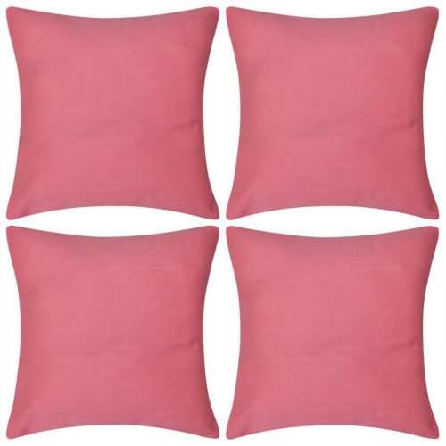 130935 4 Pink Cushion Covers Cotton 50 x 50 cm Cijena