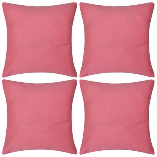 130936 4 Pink Cushion Covers Cotton 80 x 80 cm Cijena
