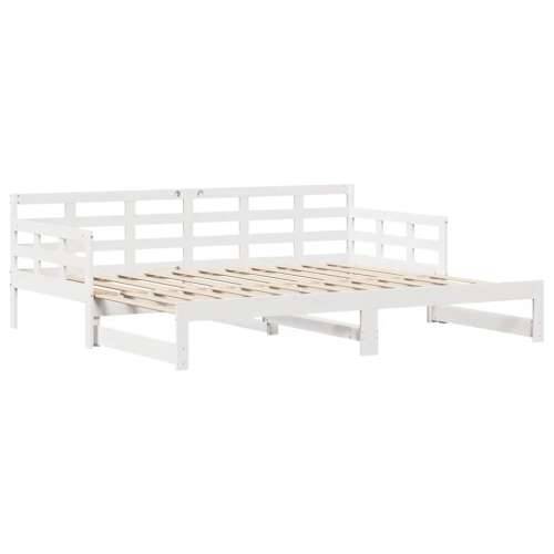 Dnevni krevet na razvlačenje s ladicama bez madraca 90x200 cm - Bijela 90 x 200 cm Cijena