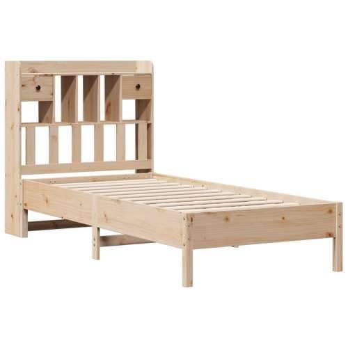 Krevet s regalom za knjige bez madraca 75x190 cm borovina Prirodna 75 x 190 cm Cijena
