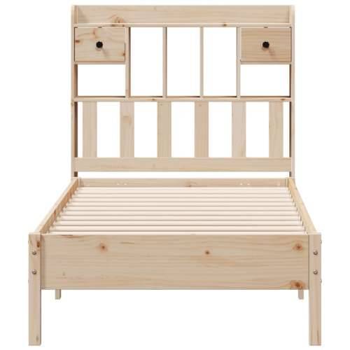Krevet s regalom za knjige bez madraca 75x190 cm borovina Prirodna 75 x 190 cm Cijena