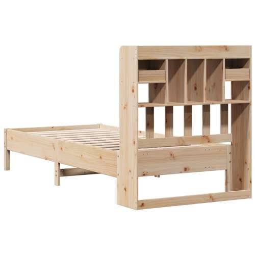Krevet s regalom za knjige bez madraca 75x190 cm borovina Prirodna 75 x 190 cm Cijena