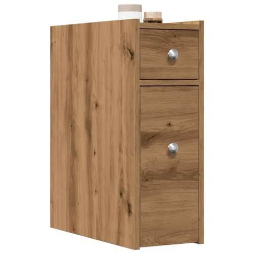 Uski kupaonski ormar s kotačima boja hrasta konstruirano drvo - artisian oak 1 Cijena