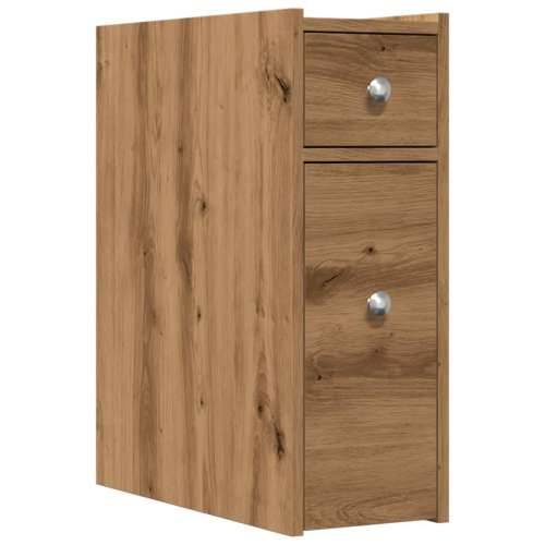 Uski kupaonski ormar s kotačima boja hrasta konstruirano drvo - artisian oak 1 Cijena