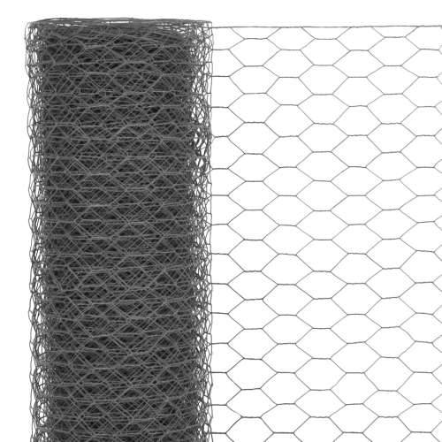Žičana mreža od čelika s PVC oblogom za kokoši 25 x 0,75 m siva Cijena