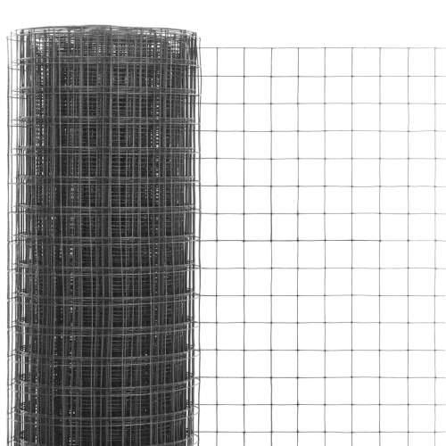 Žičana mreža od čelika s PVC oblogom za kokoši 10 x 1 m siva Cijena