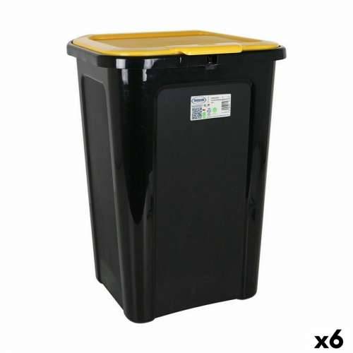 Kanta za Smeće Tontarelli Coverline Rumena 44 L Crna 38,5 x 34,5 x 54,5 cm (6 kom.) Cijena