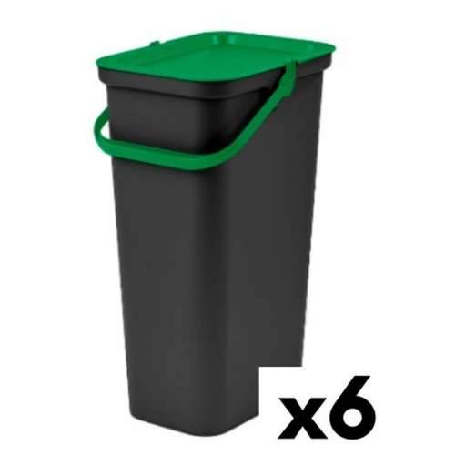 Kanta za Smeće za Recikliranje Tontarelli Moda Crna Zelena 24 L (6 kom.) Cijena