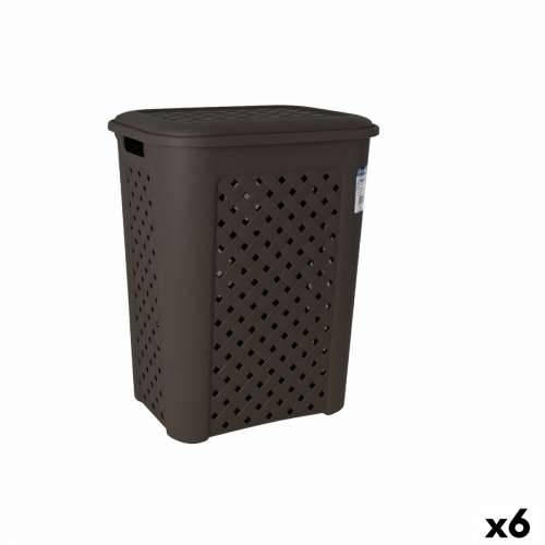 Košara za prljavo rublje Tontarelli Arianna Wengue Plastika 43,5 x 33,5 x 55 cm (6 kom.) Cijena