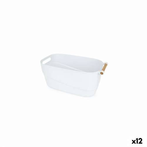 Višenamjenska Košara Confortime Bijela Drvo Plastika 27 x 14,5 x 12 cm S ručkama (12 kom.) Cijena