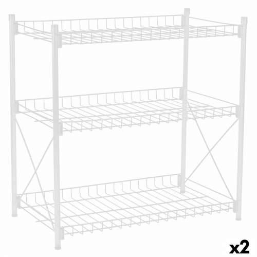 Polica Confortime Metal Bijela 52 x 34 x 55 cm (2 kom.) Cijena