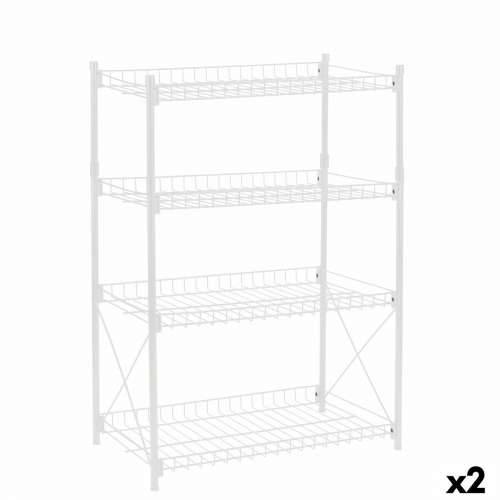 Polica Confortime Metal Bijela 52 x 34 x 86 cm (2 kom.) Cijena