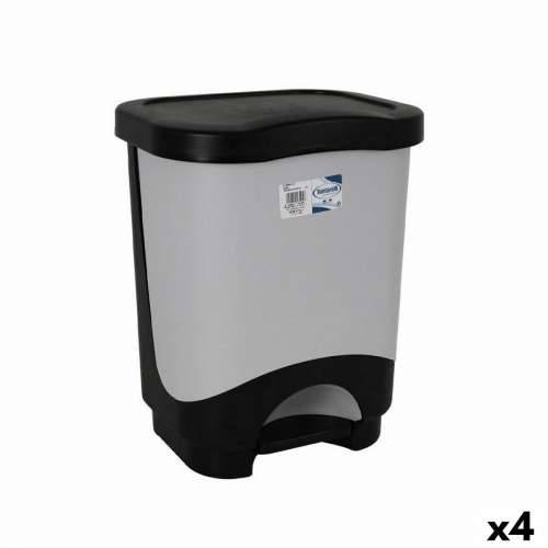 Kanta za Smeće na Pedalu Tontarelli Idea 24 L Crna Siva 35 x 29 x 44,5 cm (4 kom.) Cijena
