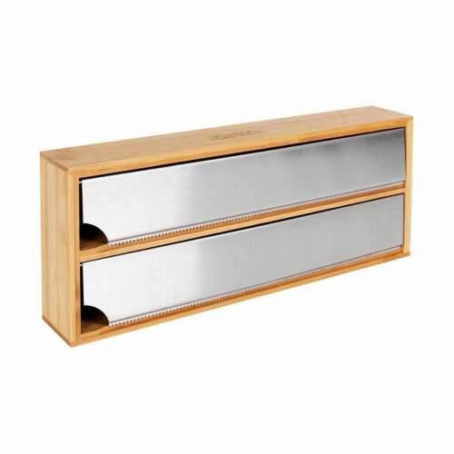 Stalak za Papirnati Ručnik Quttin Bambus Aluminij 33,5 x 13 x 5,5 cm (12 kom.) Cijena