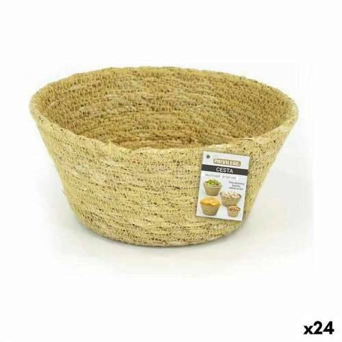 Višenamjenska Košara Privilege Morska trava Okruglo 13 x 7 cm (24 kom.) Cijena
