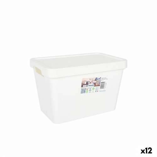 Kutija za Pospremanje s Poklopcem Tontarelli Maya Bijela 6,4 L 28 x 18 x 17,7 cm (12 kom.) Cijena