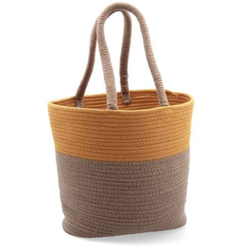 Višenamjenska Košara Vinthera Moa Oker Pamuk 40 x 30 x 15 cm (Textil) Cijena