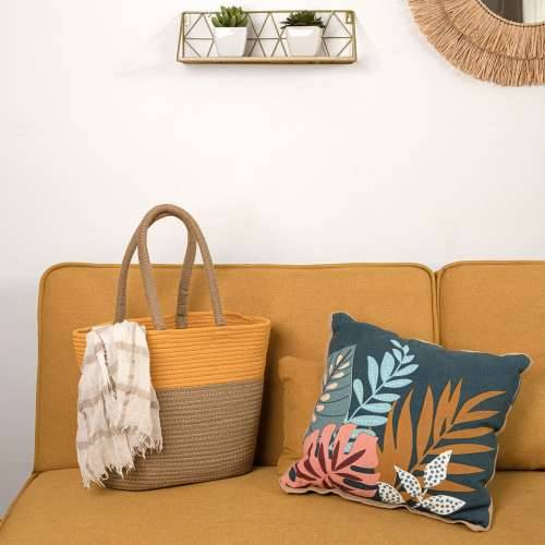 Višenamjenska Košara Vinthera Moa Oker Pamuk 40 x 30 x 15 cm (Textil) Cijena