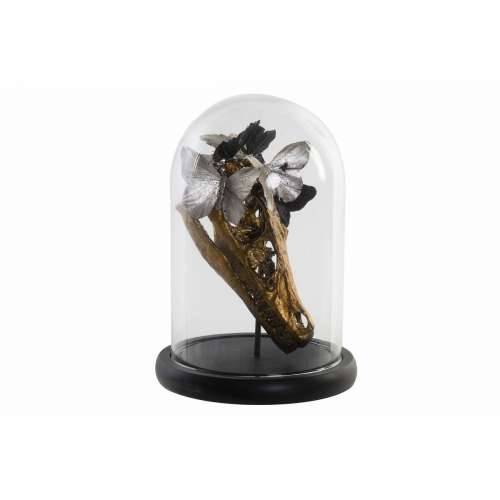 Ukrasna figura DKD Home Decor Crna zlatan Leptiri 17 x 17 x 26 cm Cijena