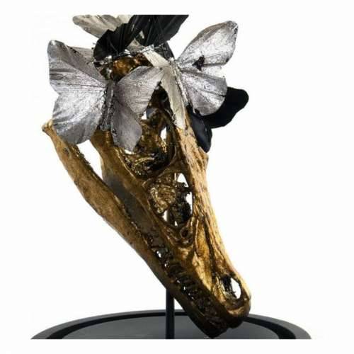 Ukrasna figura DKD Home Decor Crna zlatan Leptiri 17 x 17 x 26 cm Cijena