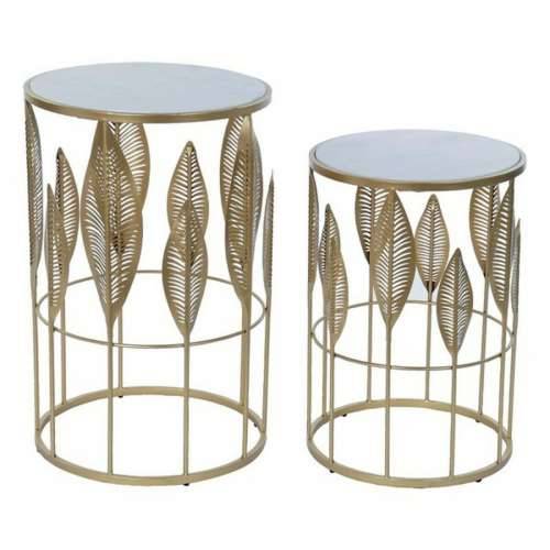 Pomoćni stolić DKD Home Decor zlatan Metal Mramor 42 x 42 x 65,5 cm Cijena