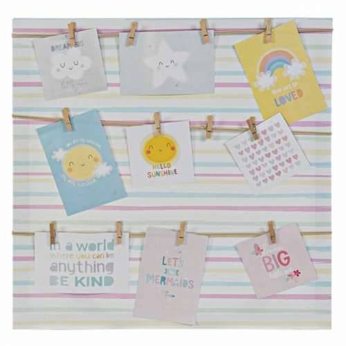 Okvir za fotografije DKD Home Decor Sunshine Pisana Platno Beba 50 x 2 x 50 cm Cijena