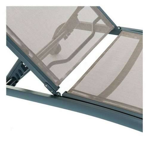 Pludmales guļamkrēsls DKD Home Decor S kotačima Siva PVC Aluminij (187,5 x 64 x 97 cm) Cijena