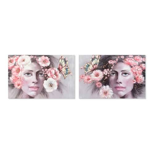 Slika DKD Home Decor Girl Ziedi 120 x 3 x 80 cm moderan (2 kom.) Cijena
