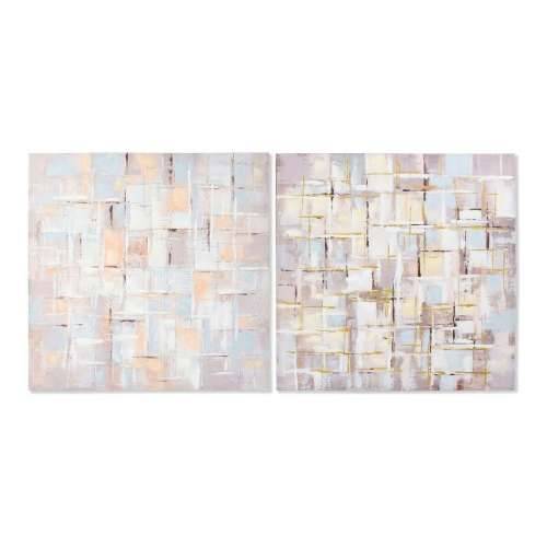 Slika DKD Home Decor Squares Apstraktno 100 x 3 x 100 cm moderan (2 kom.) Cijena