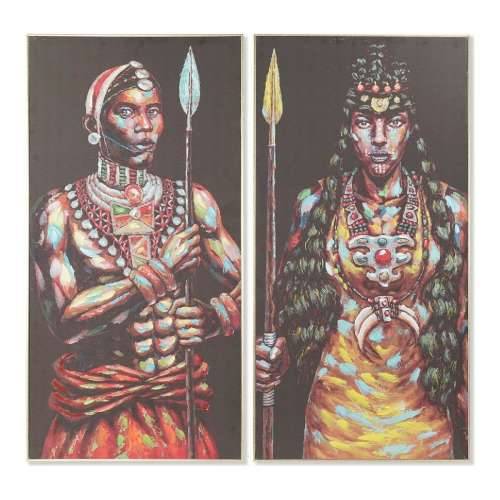 Slika DKD Home Decor 60 x 5 x 120 cm Kolonijalni Afrikanac (2 kom.) Cijena