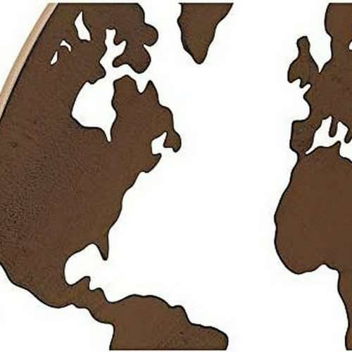 Ukrasna figura DKD Home Decor Karta Svijeta Crna Bakar Bijela 40 x 1 x 40 cm (3 Dijelovi) Cijena
