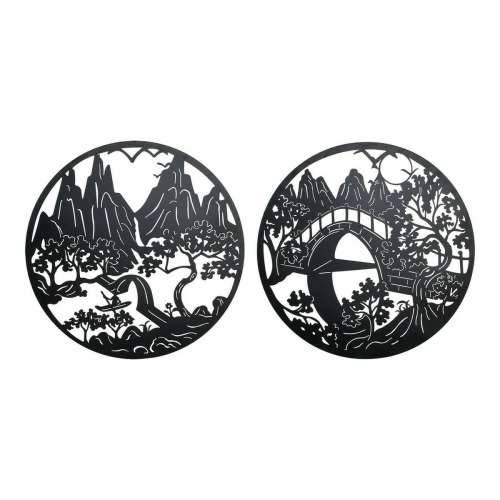 Ukrasna figura DKD Home Decor 98 x 1 x 98 cm Crna Orijentalno (2 kom.) Cijena