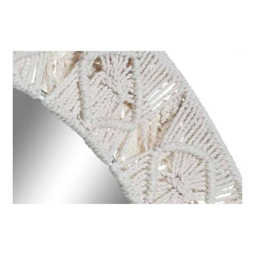 Zidno ogledalo DKD Home Decor Bijela Boho makrame 75 x 2 x 75 cm Cijena