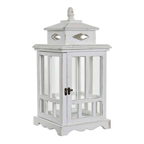 Laternas stends DKD Home Decor Bijela Kristal Borovina (22.5 x 22.5 x 47 cm) Cijena
